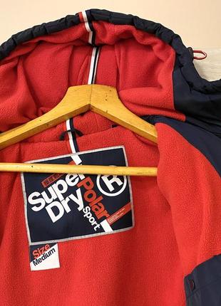 Куртка superdry men's polar sports puffer jacket, blue (navy/red26s), m/48 оригинал8 фото