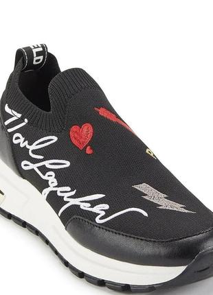 Кроссовки karl lagerfeld, karl lagerfeld miranda slip-on sneakers — black