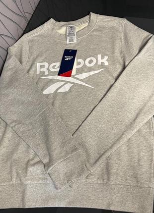 Свитшот reebok, свитшот ri bl french terry crew, серый свитшот reebok4 фото