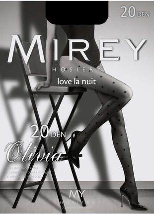 Колготки mirey olivia 20 den в горошек 3 размер 4491768