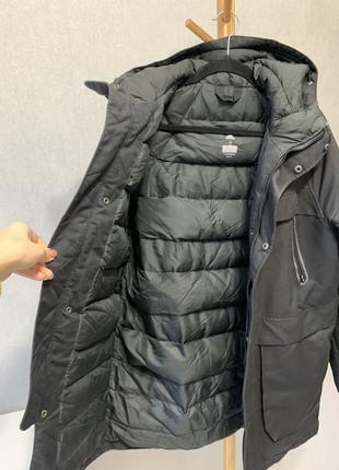 Зимняя куртка оригинал adidas s парка пальто черная пуховик курточка с с капюшоном дутая3 фото