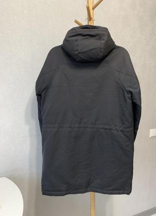 Зимняя куртка оригинал adidas s парка пальто черная пуховик курточка с с капюшоном дутая6 фото