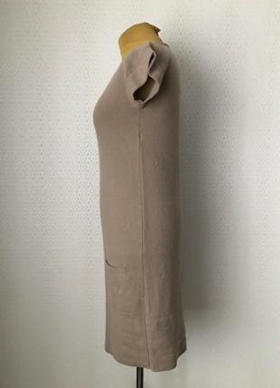 Теплое (шерсть ангора) вязаное платье благородного цвета от benetton, размер  l2 фото