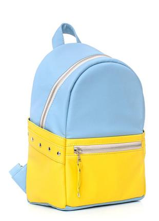 Жіночий рюкзак блакитно-жовтий