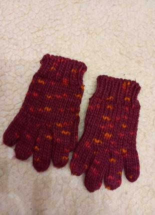 В'язаний зимовий набір шапка рукавиці шарф теплый зимний набор комплект перчатки вязаный4 фото