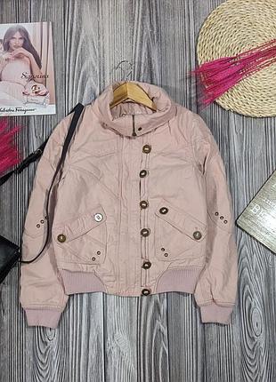 Натуральная утепленная укороченная куртка #1164