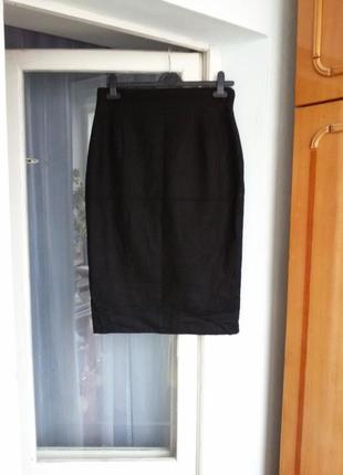 Классическая черная юбка карандаш christian dior / шерсть, кашемир