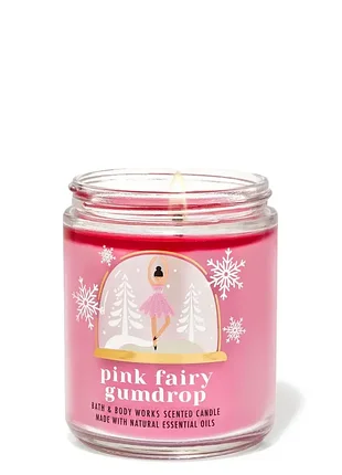 Ароматическая свеча bath and body works pink fairy gumdrop1 фото