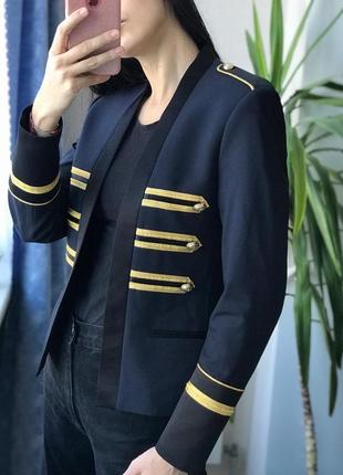 Жакет пиджак мундир zara милитари стиль