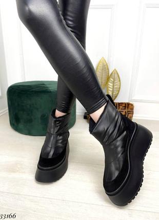 33166👑жіночі черевики в натуральній замші зимові