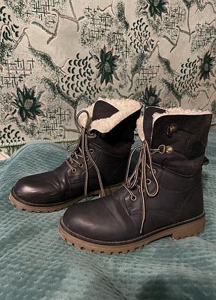 Сапоги зимові шкіряні
