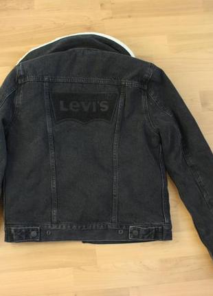 Куртка джинсова levis sherpa чорна оригінал