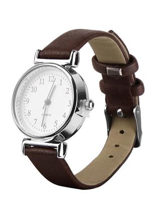 Классические женские наручные часы коричневый2 фото