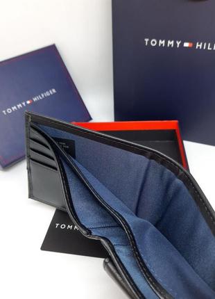 Чоловічий гаманець tommy hilfiger чорний / портмоне / подарунок на новий рік хлопцеві / брату4 фото