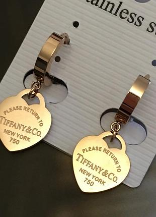 Серьги из медицинского золота stainless steel, xuping позолоченные