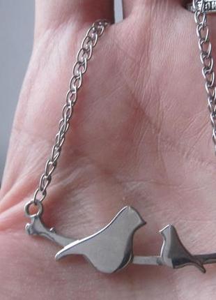 Серебряная цепочка с подвеской, серебряное колье, серебро 925, украина