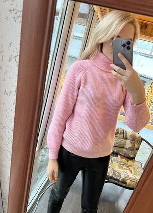 Рожевий теплий светр 3