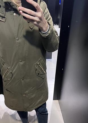 Куртка, парка, колір хакі