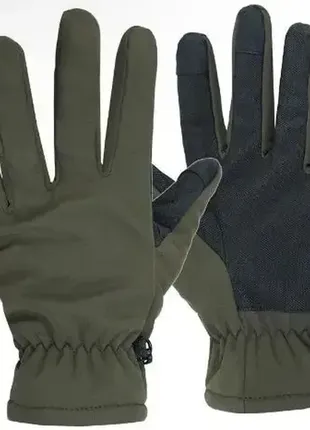 Перчатки тактические зимние варежки mil-tec soft shell thinsulate olive