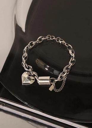 Стильний срібний браслет