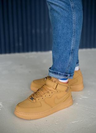 Зимние мужские кроссовки nike air force 1 high flex (мех) 41-43-44-45-467 фото