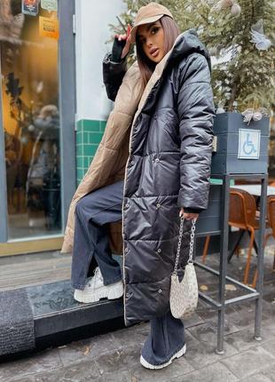 Стильная куртка женская комфортная классная классическая, удобная модная трендовая теплая зимняя черная1 фото