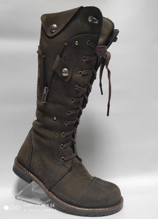 Распродажа !!! кожаные зимние сапоги ботинки для девочки  на овчине  бренда тiflani