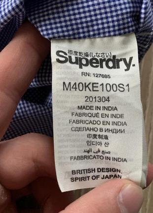 Чоловіча денім бавовняна сорочка з довгим рукавом superdry10 фото