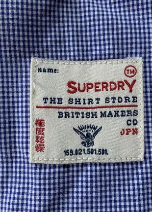 Чоловіча денім бавовняна сорочка з довгим рукавом superdry6 фото