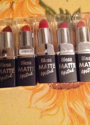Помада для губ матовая bless cosmetics matte lipstick3 фото