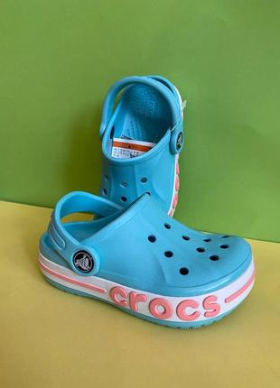 Кроксы детские на девочку crocs bayaband kids ice/blue