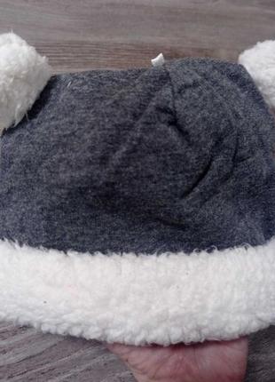 Шапочка дитяча з вушками 0-6 месяців