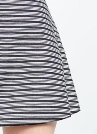 Брендова спідниця міні в полоску zara/юбка мини2 фото