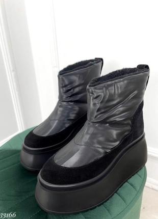 Зимние ботинки на высокой подошве, арт. 33166