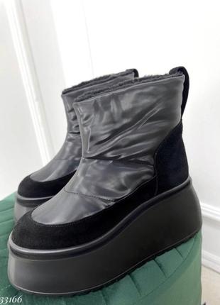 Зимние ботинки на высокой подошве, арт. 33166