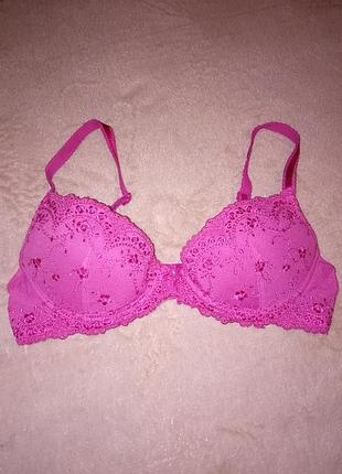 Бюстгальтер розовый пуш ап