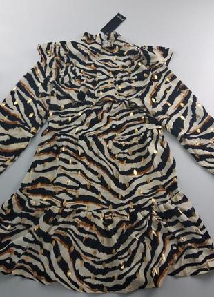 Очень красивое платье nasty gal ярусное зебра