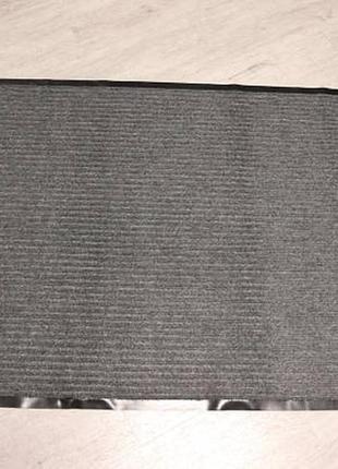 Придверний килимок 150 * 90 см брудозахистний на гумовій основі "смуга" сірий