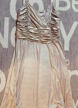 Яскраве, золоте плаття michaela lovisa. розмір 16.4 фото