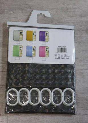 Шторка для ванної силіконова 3d різні кольори сірий