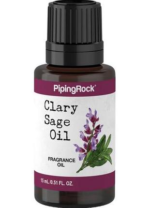 Эфирное масло мускатного шалфея (clary sage fragrance oil) от piping rock, 15мл