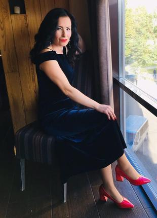 Сукня вечірня велюр