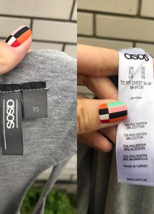 Сіра чоловіча майка з принтом asos3 фото