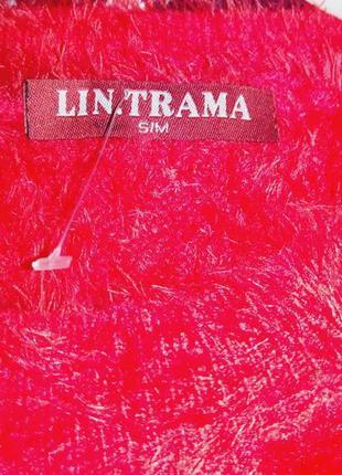 Женское ярко – красное теплое платье, платье с кружевом lintrama нарядное, яркое, новогоднее,5 фото