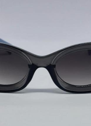 Очки в стиле miu miu  модные женские солнцезащитные очки серо синие с градиентом2 фото