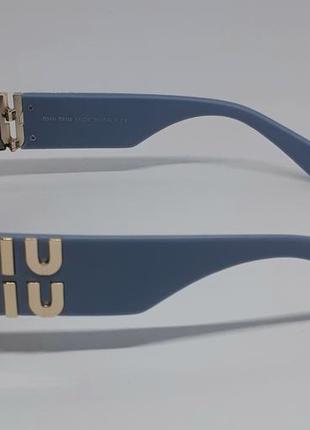 Окуляри в стилі miu miu модні жіночі сонцезахисні окуляри сіро сині3 фото