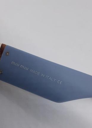 Окуляри в стилі miu miu модні жіночі сонцезахисні окуляри сіро сині6 фото