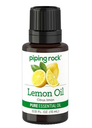 Эфирное масло с ароматом лимона, lemon pure essential oil от piping rock, 15мл