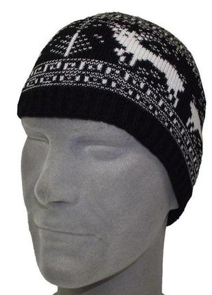Шапка 12066 черный-белый