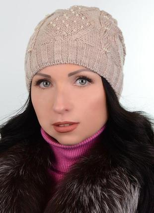 Шапка леона 18111 бежевый